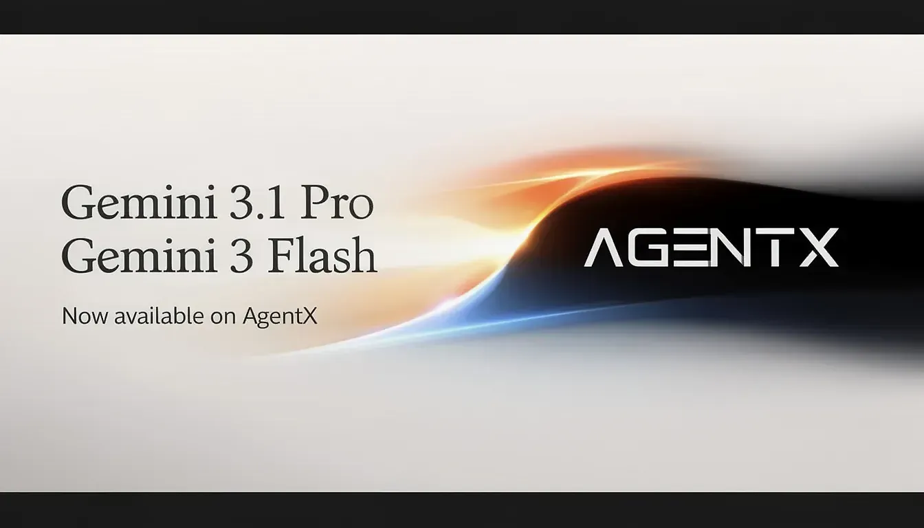 Gemini 3.1 Pro & Gemini 3 Flash nyní k dispozici na AgentX: Síla AI nové generace pro vaše podnikání